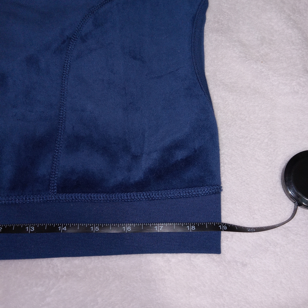 Juicy Couture Velour Full Zip Velvet Track Jacket XXL Navy Blue Y2K(fits Like L) - Picture 11 of 12